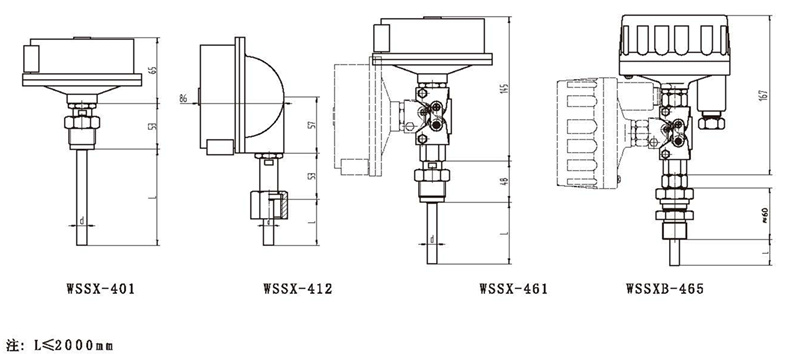 WSSX工業雙金屬溫度計（電接點型螺紋式）_http://www.nbjm.com.cn_雙金屬溫度計_第3張